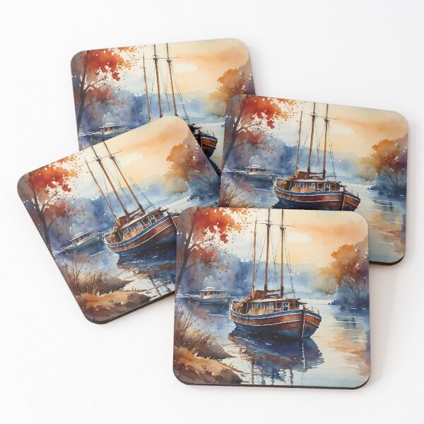 Item preview, Sailboats on a Quiet Autumn Lake designed and sold by Vitalka-uk.