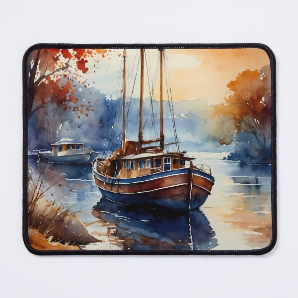 Item preview, Sailboats on a Quiet Autumn Lake designed and sold by Vitalka-uk.