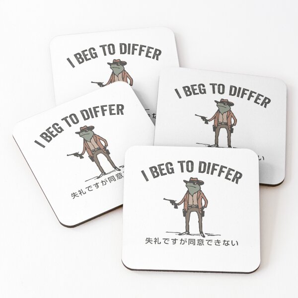 Item preview, I Beg To Differ Frog Japanese Cowboy Funny Meme designed and sold by spirorinin.
