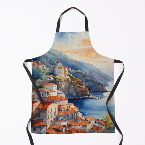 Item preview, Mediterranean Cliffside Village at Sunset designed and sold by Vitalka-uk.