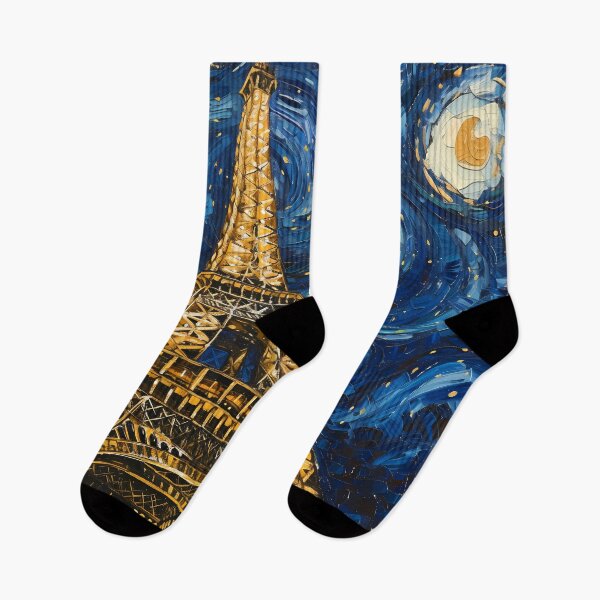 Item preview, Starry Night in Paris Vincent Van gogh Starry Night Eiffel Tower  designed and sold by Vangoholic.