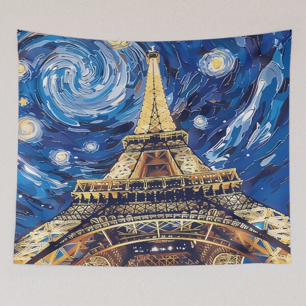 Item preview, Starry Night in Paris Vincent Van gogh Starry Night Eiffel Tower designed and sold by Vangoholic.