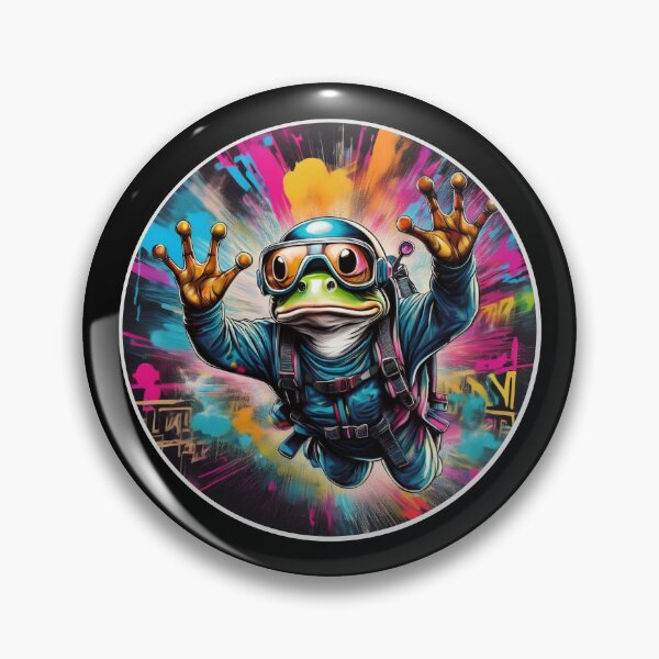 Item preview, Graffitti Sky diving Frog designed and sold by Boxing Kangaroo Retail Company.