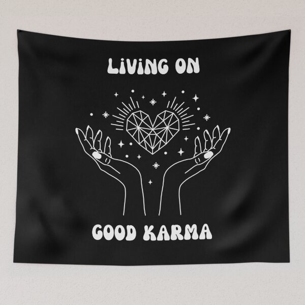 Item preview, Living on good karma designed and sold by alignedLife.