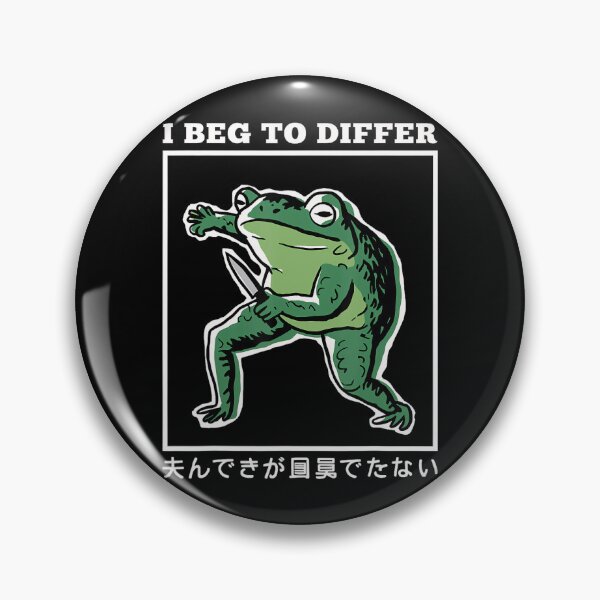 Item preview, I Beg To Differ Frog Japanese Funny Meme designed and sold by spirorinin.