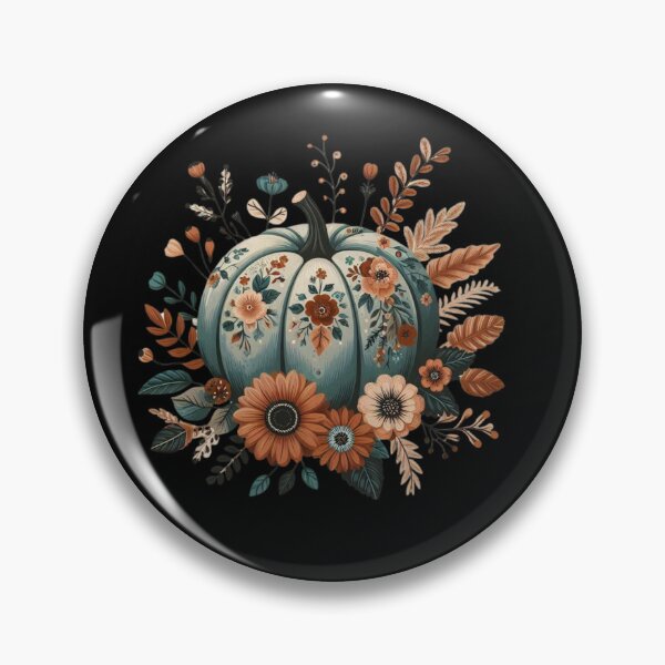 Item preview, Vintage Teal Pumpkin Bouquet – Thanksgiving Floral Art designed and sold by Belhbib Art ⭐⭐⭐⭐⭐.