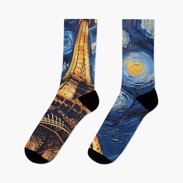 Item preview, Starry Night in Paris Vincent Van gogh Starry Night Eiffel Tower  designed and sold by Vangoholic.