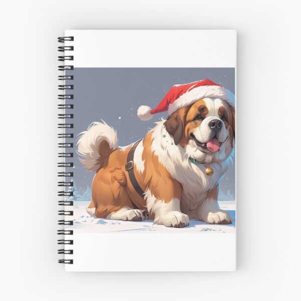 Artikelvorschau, Lustiger Bernhardiner-Weihnachtsmann im Schnee entworfen und verkauft von NeatThingLover.