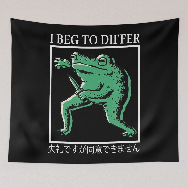 Item preview, I Beg To Differ Frog Japanese Funny designed and sold by spirorinin.