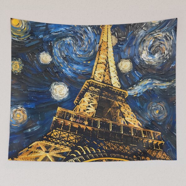 Item preview, Starry Night in Paris Vincent Van gogh Starry Night Eiffel Tower  designed and sold by Vangoholic.