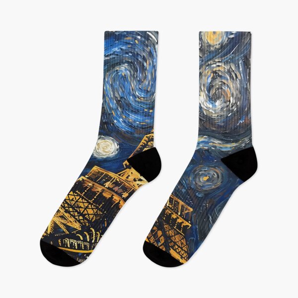 Item preview, Starry Night in Paris Vincent Van gogh Starry Night Eiffel Tower  designed and sold by Vangoholic.