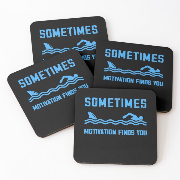 Item preview, Motivation Finds You Funny Swimmer Swimming Sharks designed and sold by Rahjihan.