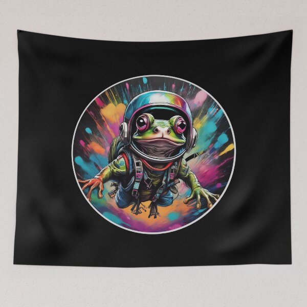 Item preview, Graffitti Sky diving Frog designed and sold by Boxing Kangaroo Retail Company.
