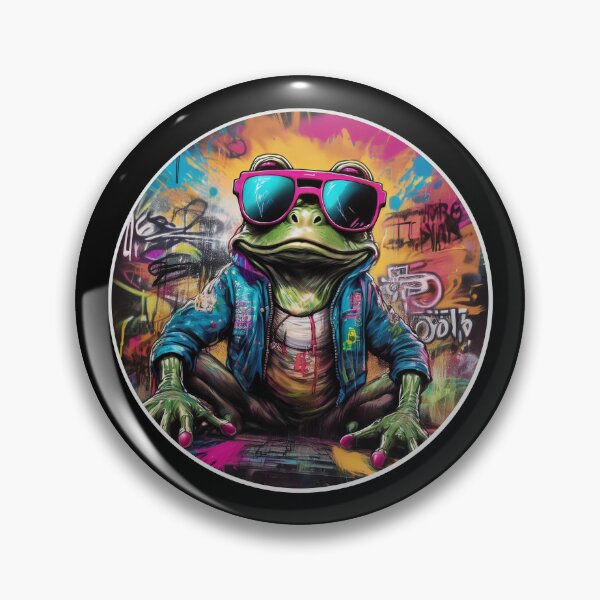 Item preview, Graffitti Frog in Sunglasses  designed and sold by Boxing Kangaroo Retail Company.
