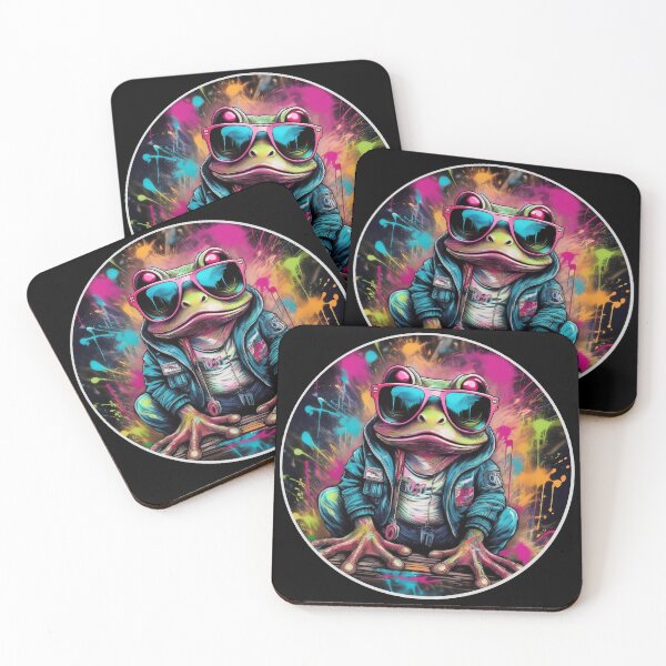 Item preview, Graffitti Frog in Sunglasses  designed and sold by Boxing Kangaroo Retail Company.