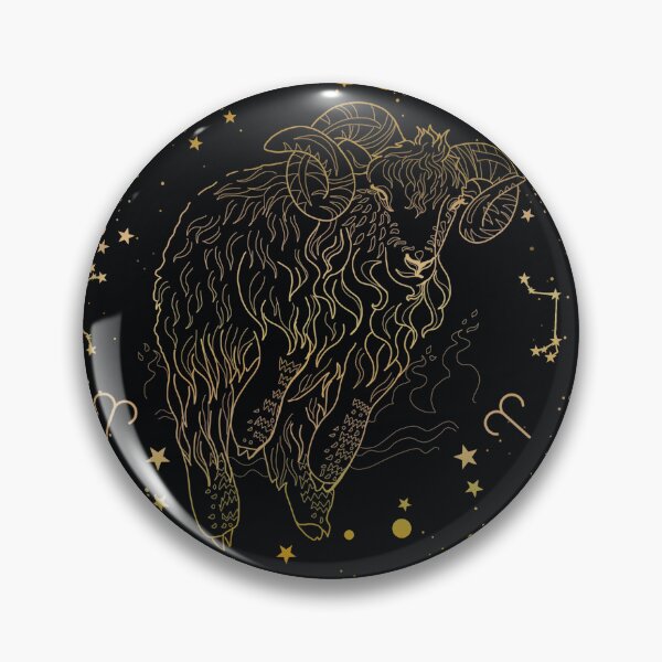 Item preview, Aries sign astrology gold and black designed and sold by asamijess.