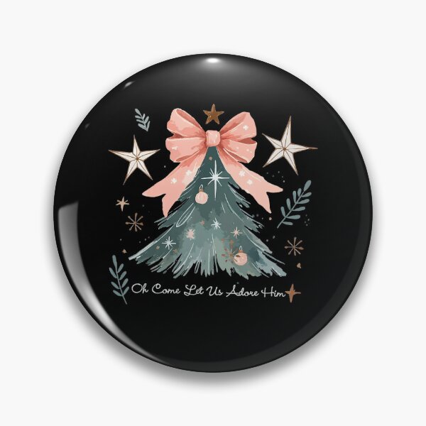 Item preview, Retro Oh Come Let Us Adore Him Coquette Christmas Pine designed and sold by Arfurneauxt.