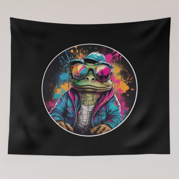 Item preview, Graffitti Frog in Sunglasses  designed and sold by Boxing Kangaroo Retail Company.
