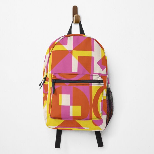 Item preview, Modern Art Geometric Block Print Pattern Pinks and Yellows designed and sold by LetMeTellYouWhy.