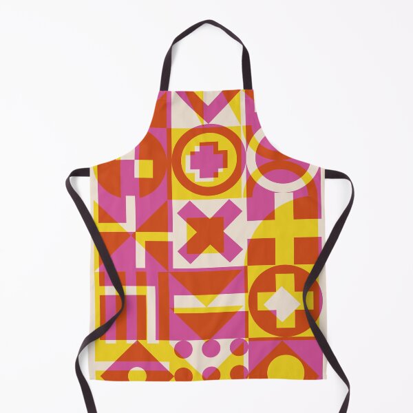 Item preview, Modern Art Geometric Block Print Pattern Pinks and Yellows designed and sold by LetMeTellYouWhy.