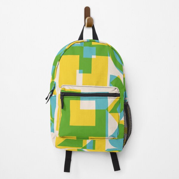 Item preview, Modern Art Geometric Block Print Pattern Blues and Yellows designed and sold by LetMeTellYouWhy.
