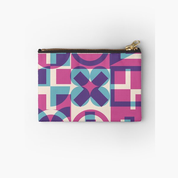 Item preview, Modern Art Geometric Block Print Pattern Blues and Purples designed and sold by LetMeTellYouWhy.