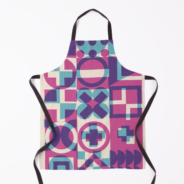 Item preview, Modern Art Geometric Block Print Pattern Blues and Purples designed and sold by LetMeTellYouWhy.