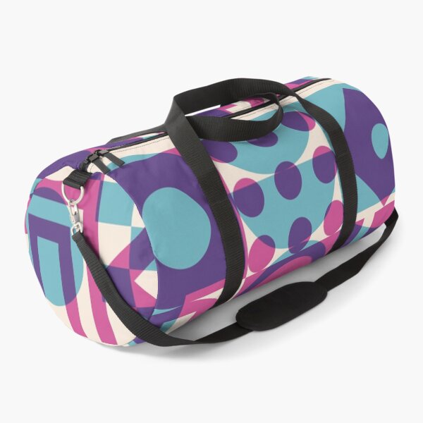 Item preview, Modern Art Geometric Block Print Pattern Blues and Purples designed and sold by LetMeTellYouWhy.
