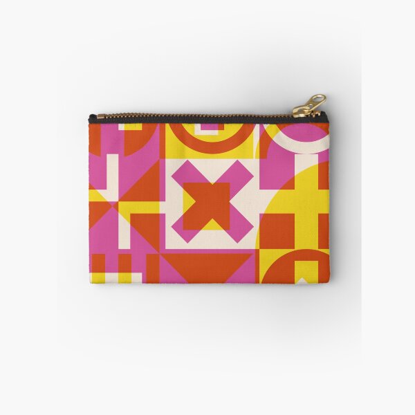 Item preview, Modern Art Geometric Block Print Pattern Pinks and Yellows designed and sold by LetMeTellYouWhy.