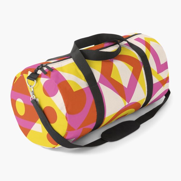 Item preview, Modern Art Geometric Block Print Pattern Pinks and Yellows designed and sold by LetMeTellYouWhy.