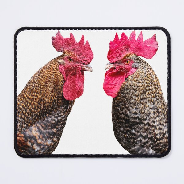 Item preview, TWO SERIOUS ROOSTERS LOOKING AT EACH OTHER designed and sold by EstelleCress.