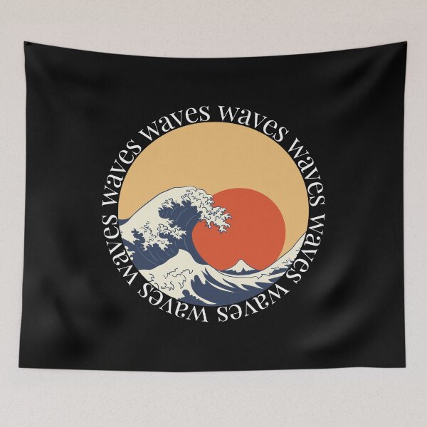 Item preview, Waves Japanese Style Aesthetic designed and sold by PientkaArt.
