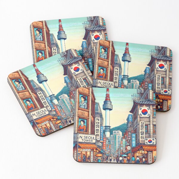 Item preview, Seoul Tower Pixel Art designed and sold by unrealartwork.