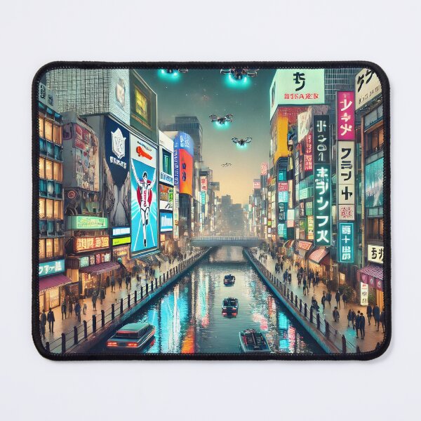 Item preview, Futuristic Dotonbori Osaka designed and sold by unrealartwork.