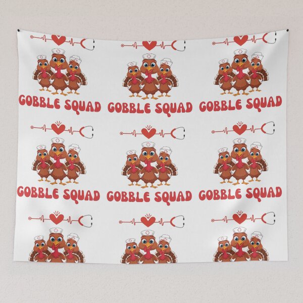 Item preview, Pediatric Nurse Gobble Squad , One Thankful Nurse, Funny Thanksgiving  Nurse Turkey designed and sold by KolorellaS.
