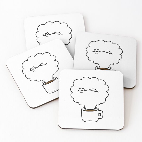 Item preview, coffee and a Cat on the coffee steam designed and sold by superbaechoo.