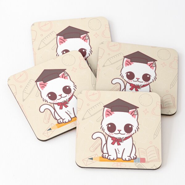Item preview, Cute Graduation Cat – Adorable Cartoon Kitty with Cap and Bow for Graduation Gifts designed and sold by BGMeYou.