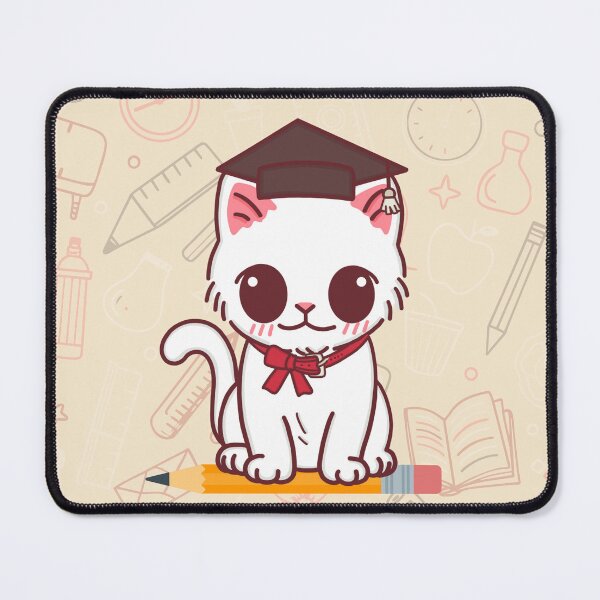 Item preview, Cute Graduation Cat – Adorable Cartoon Kitty with Cap and Bow for Graduation Gifts designed and sold by BGMeYou.
