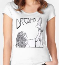 Stevie Nicks- Art Nouveau Style- B&W Women's Fitted Scoop T-Shirt