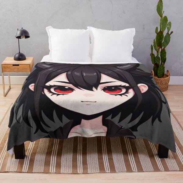Item preview, Black Hair Red Eye Goth Girl designed and sold by MadnessEnvelope.