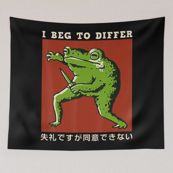 Item preview, I Beg To Differ Japanese Funny Frog designed and sold by spirorinin.