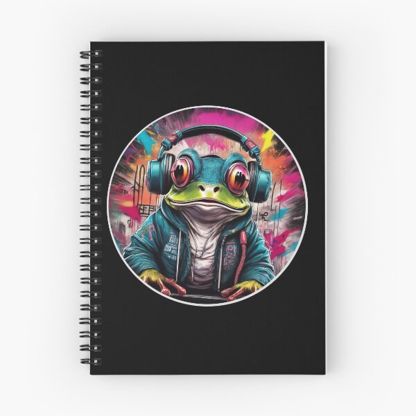 Item preview, Graffitti Frog in Headphones designed and sold by Boxing Kangaroo Retail Company.