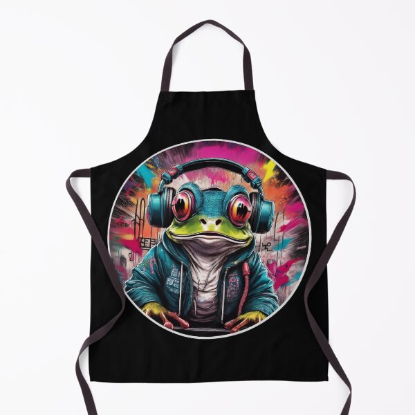 Item preview, Graffitti Frog in Headphones designed and sold by Boxing Kangaroo Retail Company.