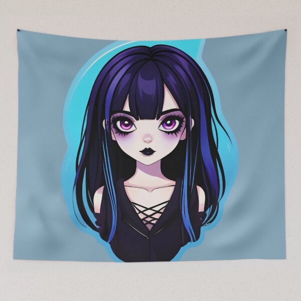 Item preview, Purple Hair y2k Aesthetic Cute Alt Girl designed and sold by MadnessEnvelope.