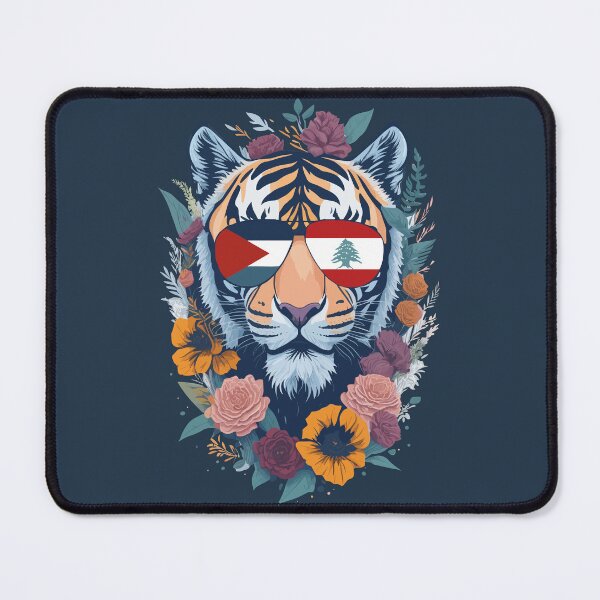 Item preview, Palestine and Lebanon Flags Tiger designed and sold by Mo5tar.