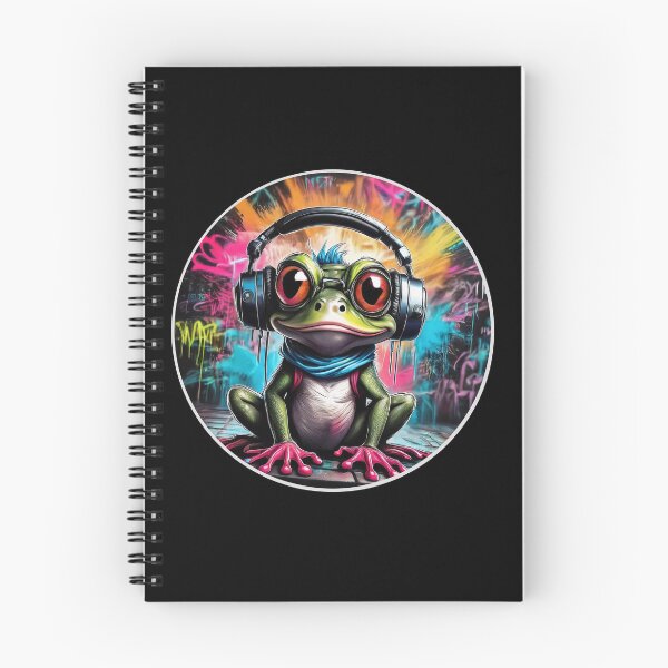 Item preview, Graffitti Frog in Headphones designed and sold by Boxing Kangaroo Retail Company.