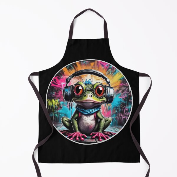 Item preview, Graffitti Frog in Headphones designed and sold by Boxing Kangaroo Retail Company.