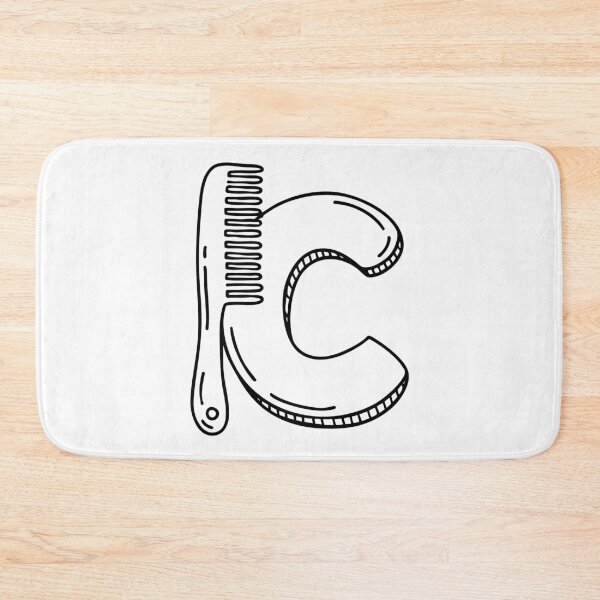 Item preview, Illustration of a Comb Beside Letter C designed and sold by rasagamastore.
