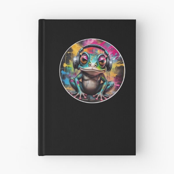 Item preview, Graffitti Frog in Headphones designed and sold by Boxing Kangaroo Retail Company.