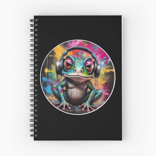Item preview, Graffitti Frog in Headphones designed and sold by Boxing Kangaroo Retail Company.